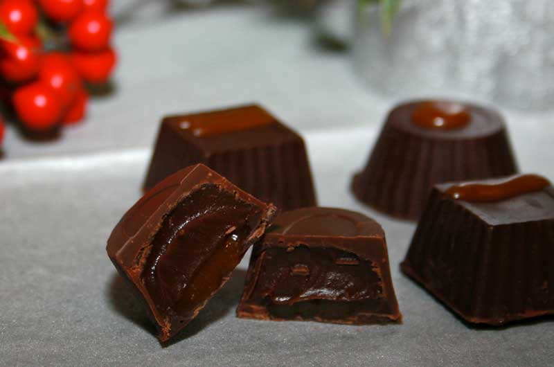 Chocolats au caramel fondant