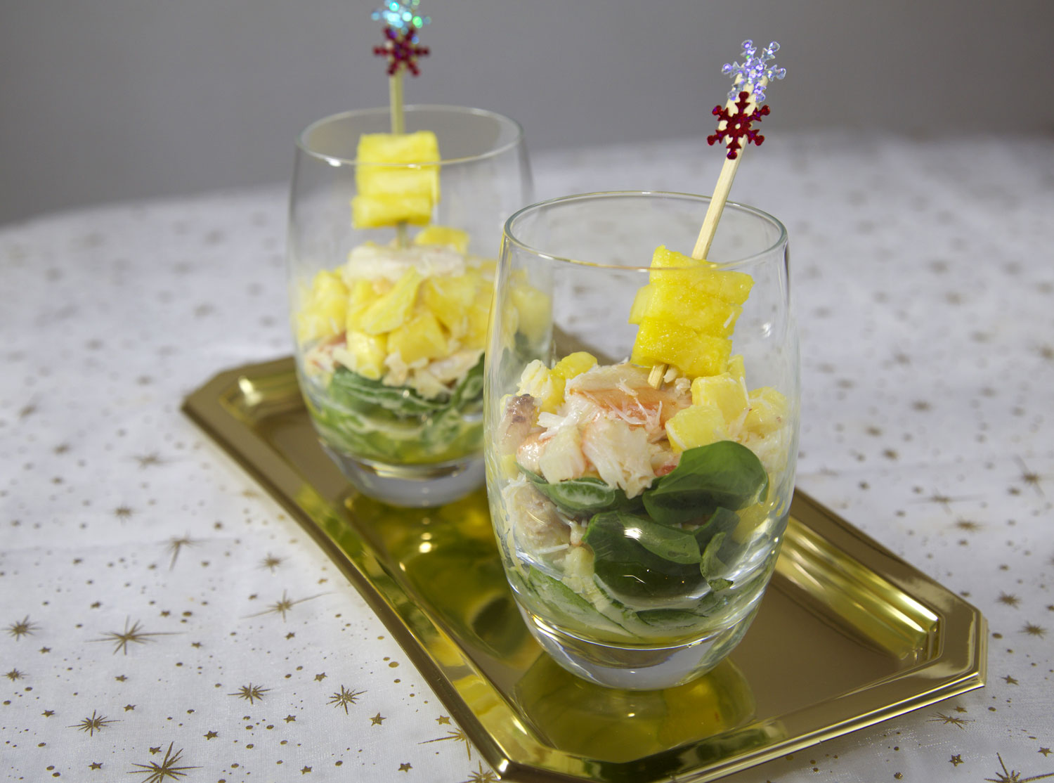 Cocktail crabe-ananas