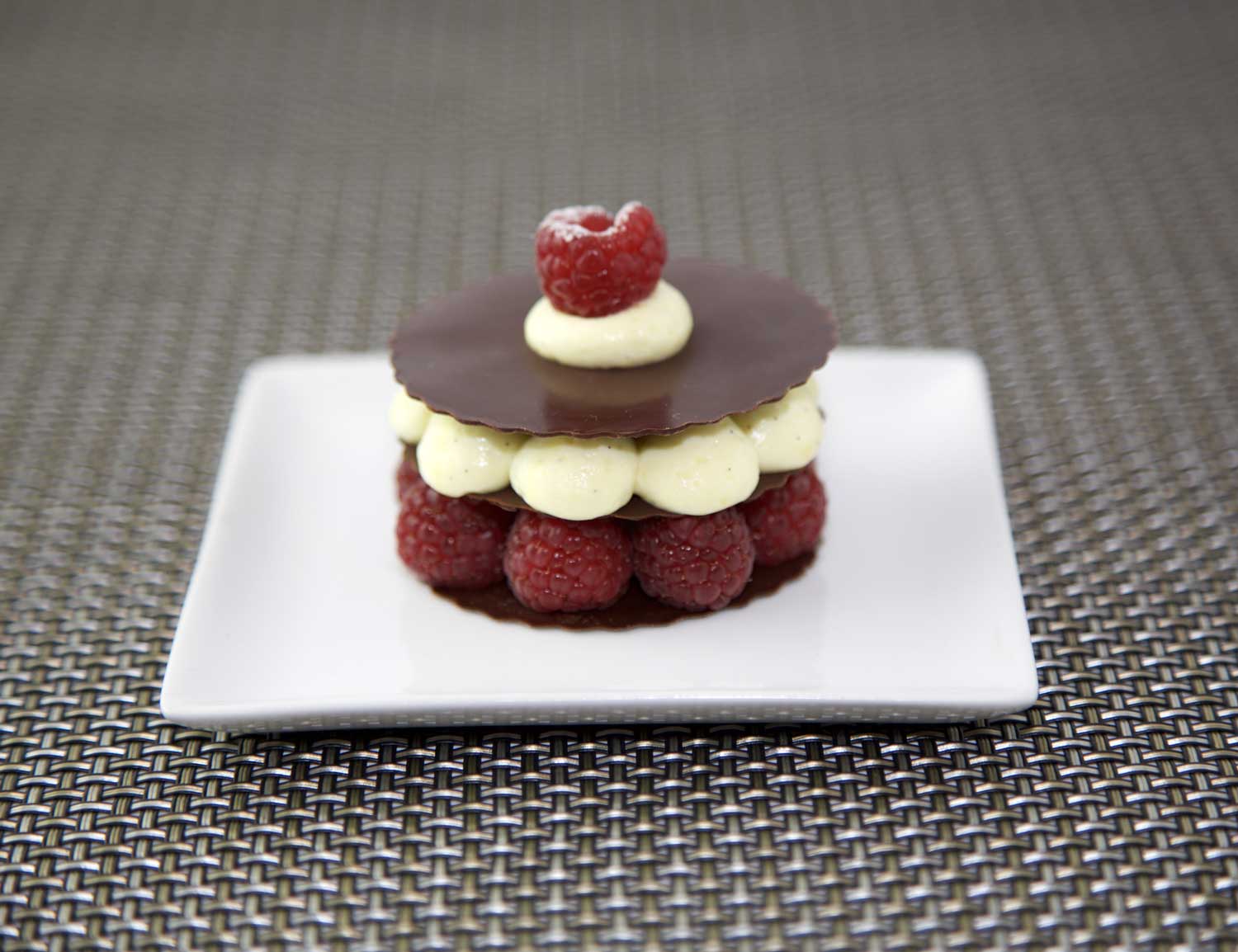 Millefeuille chocolat framboise